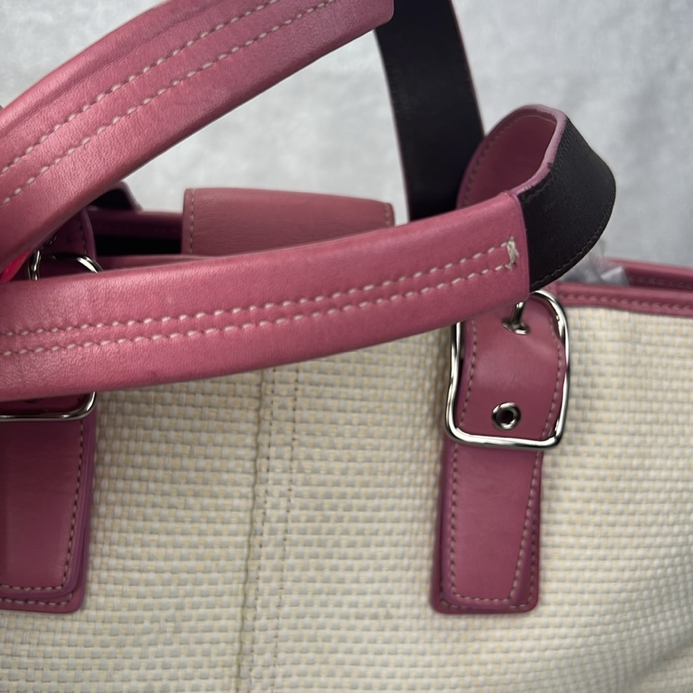 Coach Pink and Cream Tote Bag #B04K – 4468 - Picture 4 of 10